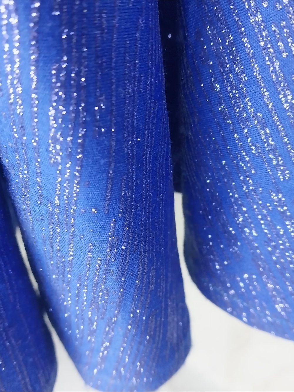Mac Duggal Royal Blue Cassandra Stone V-Neck Maxi Prom Dress - Picture 15 of 16